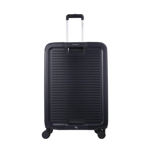 Front view of the Hedgren Raku Yuno luggage in Blue, showcasing the textured hard shell and expandable zipper detail. Available for Online Purchase