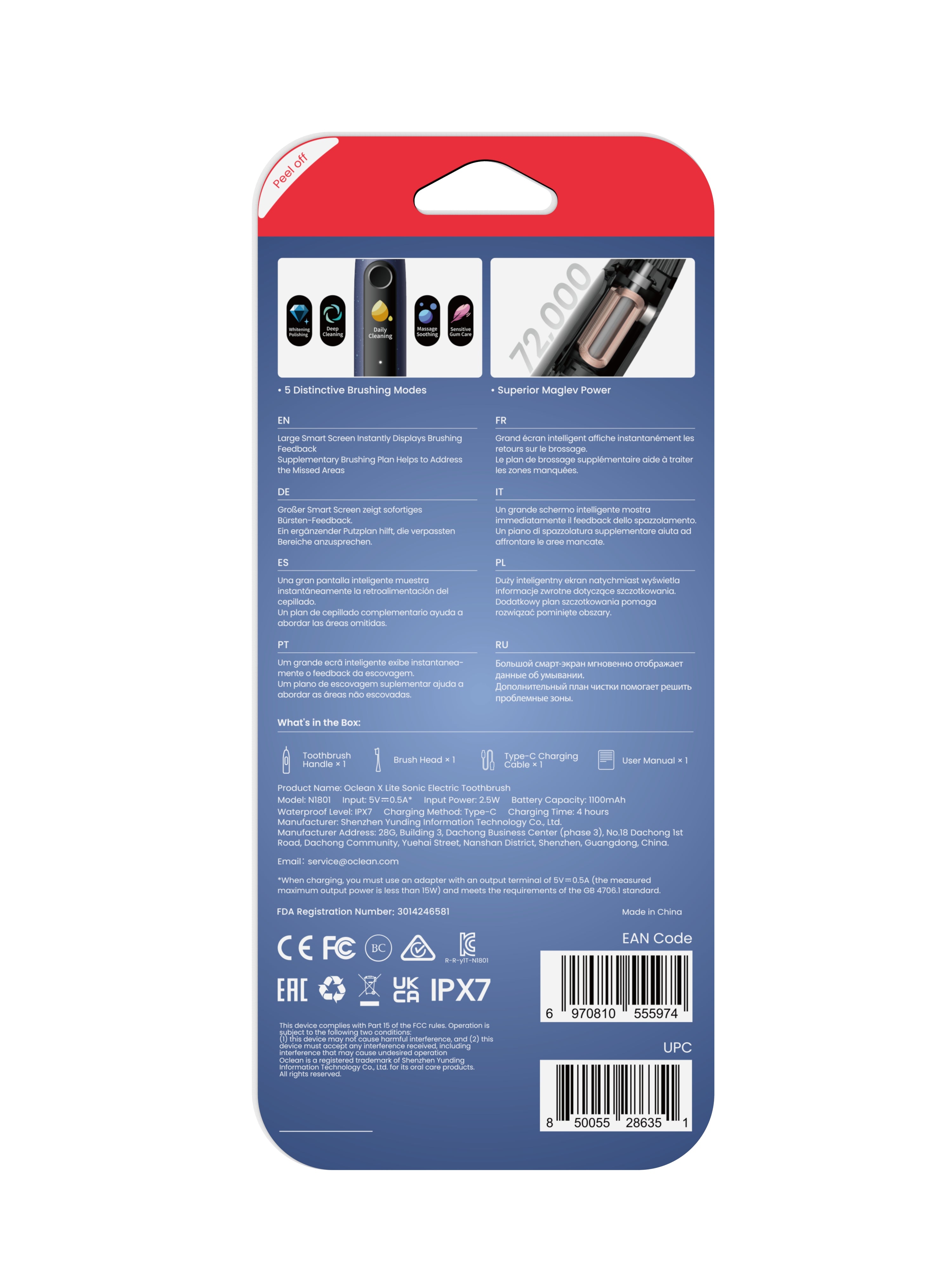 Oclean X Lite Electric Toothbrush