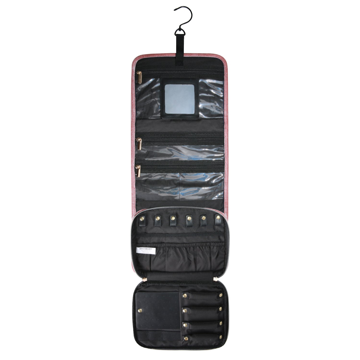 MOSAFER BAGSMART PINK JEWELRY ORGANIZER