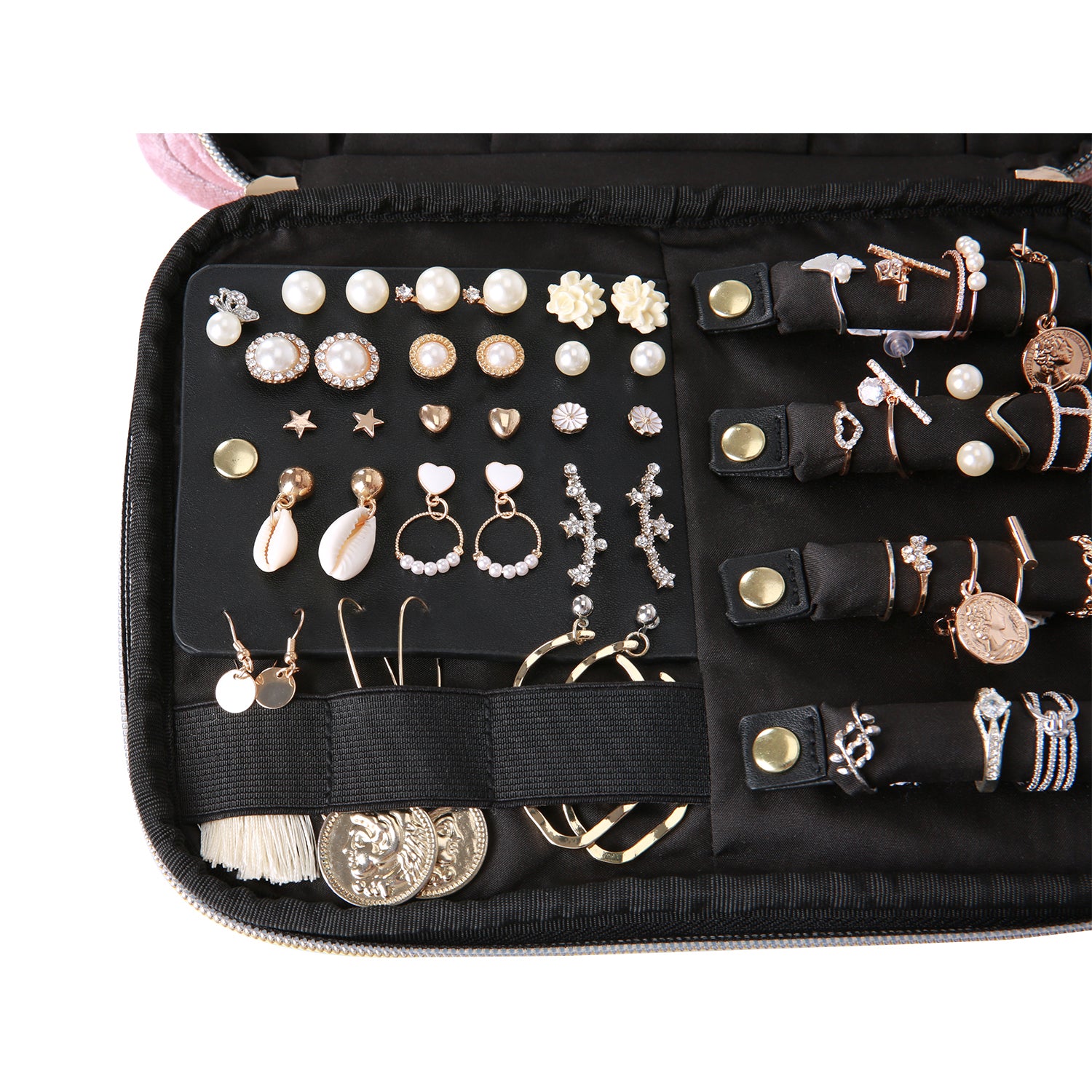 MOSAFER BAGSMART PINK JEWELRY ORGANIZER