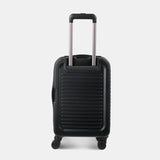 Back view of the Hedgren Raku Yuno hard-shell luggage in Black, showcasing its clean lines and premium textured finish. Shop the Latest Online
