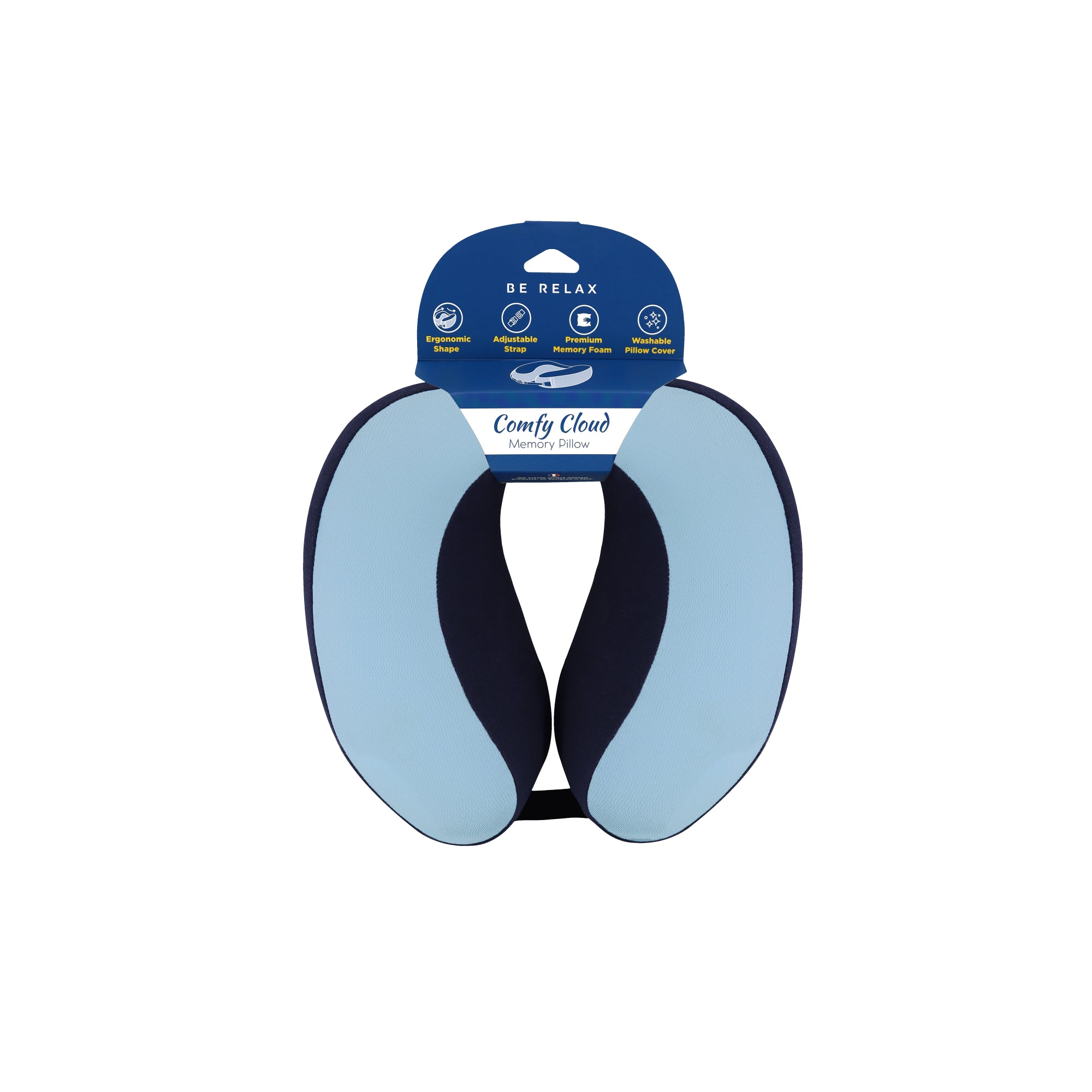 BE RELAX COMFY CLOUD WELLNESS TRAVEL PILLOW