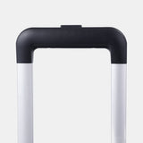 Close-up expandable handle view of the Hedgren Raku Yuno hard-shell luggage in Blue, showcasing the expandable handle. Shop the Latest Online