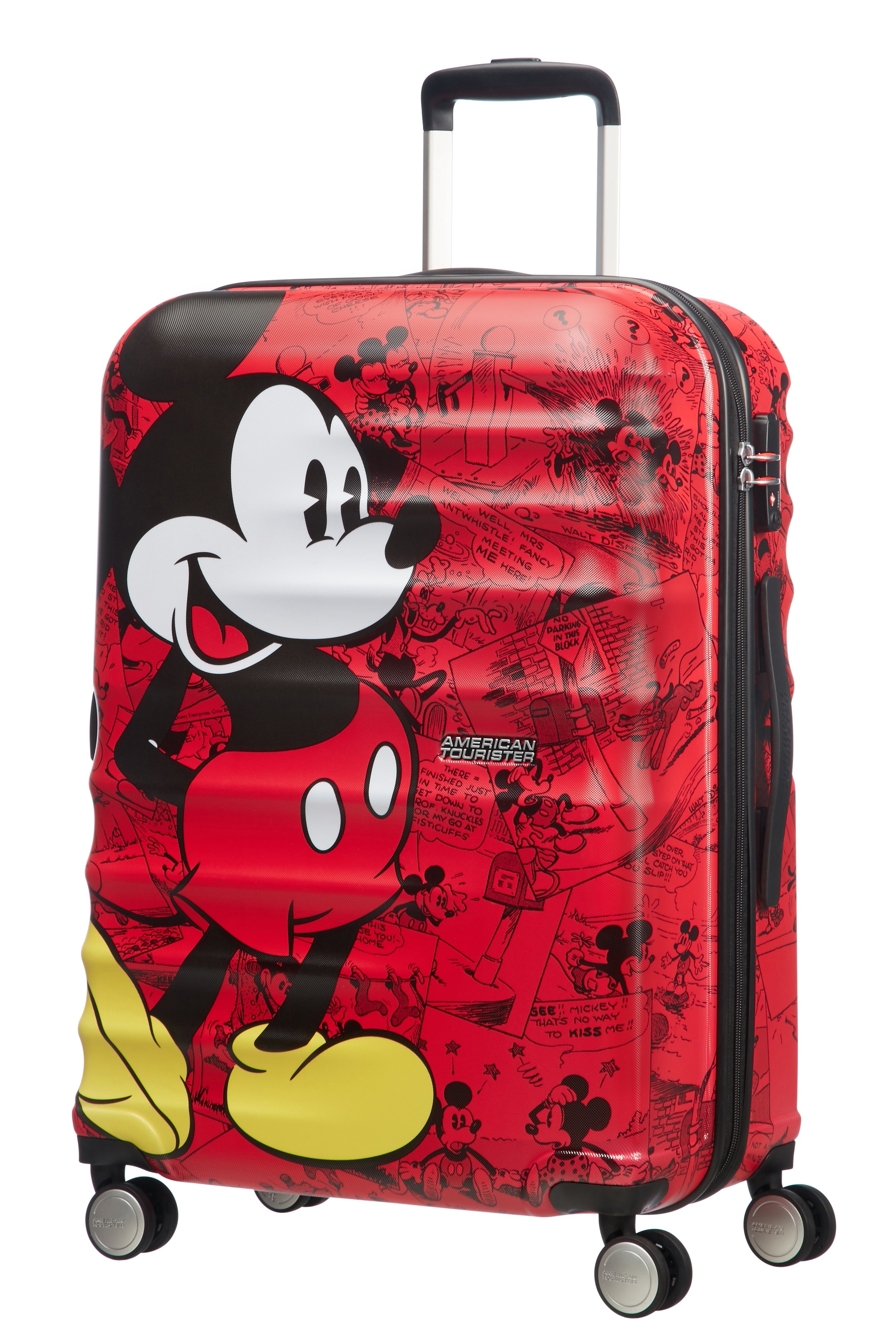 AMERICAN TOURISTER DISNEY MICKEY COMICS RED LUGGAGE