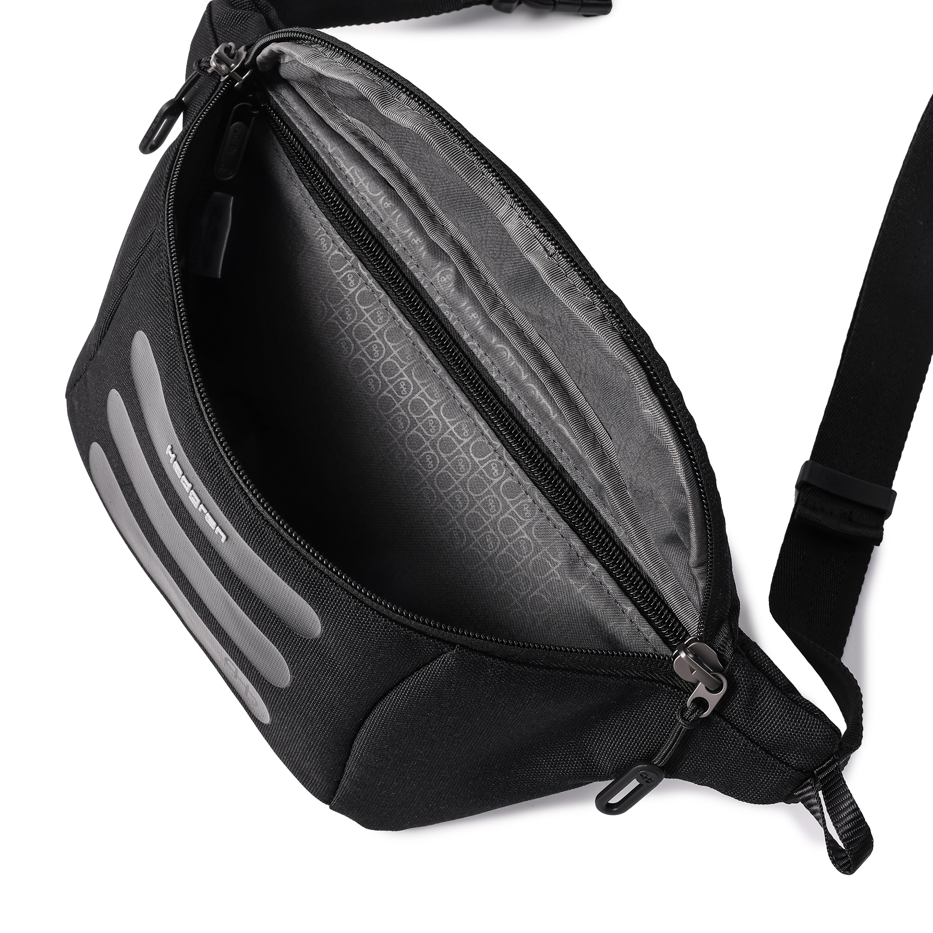 HEDGREN VISIT BLACK WAISTBAG