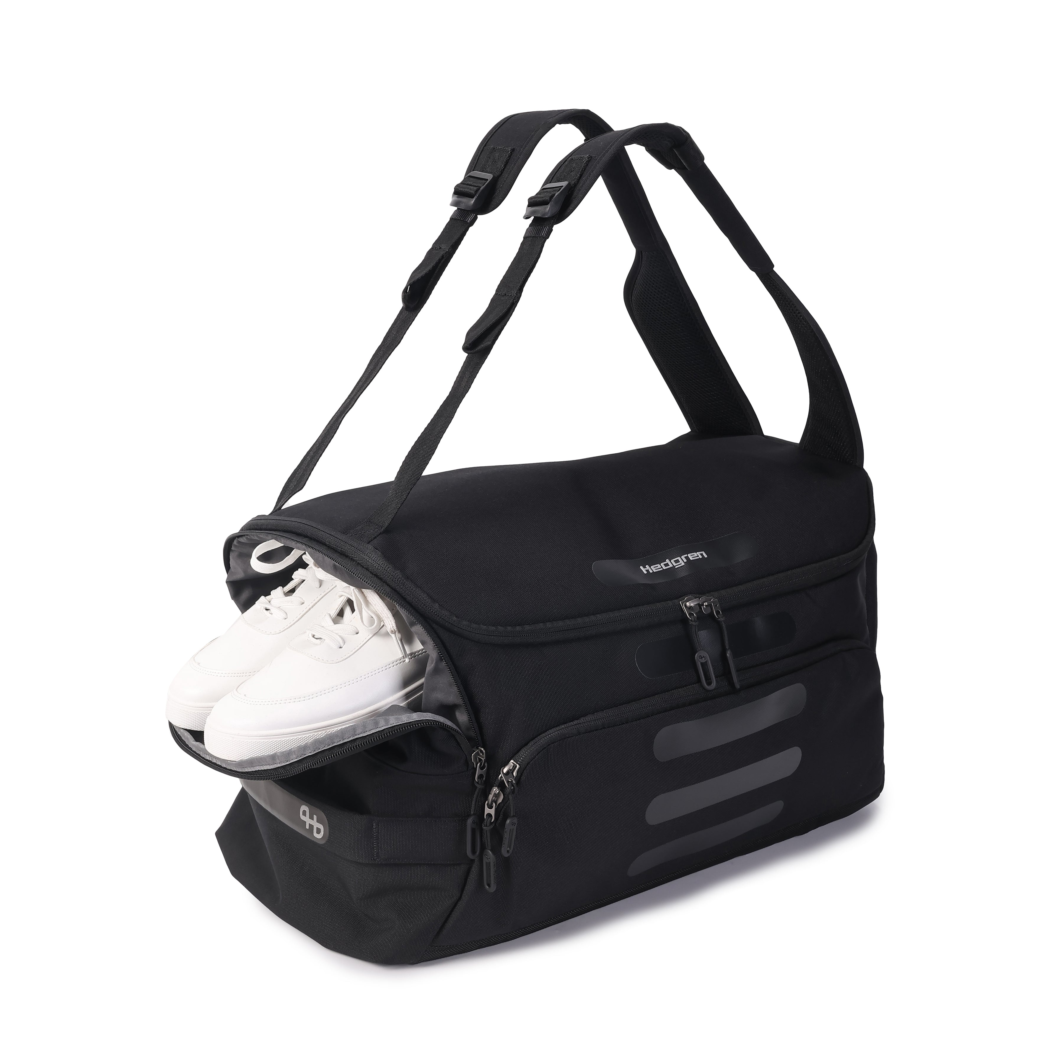 Hedgren Comby Sojourn Duffle Backpack Cabin Size Travel Bag RFID Blocking Compartments Water Repellent Fabric