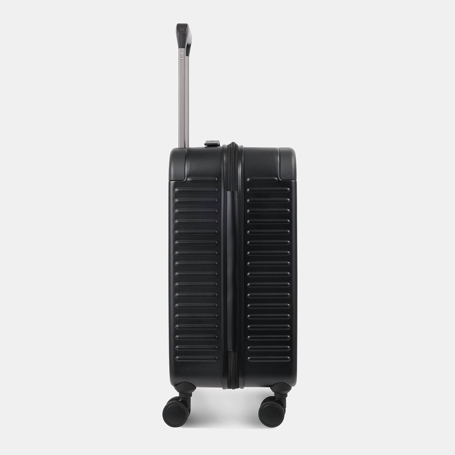 Other Side view of the Hedgren Raku Yuno hard-shell luggage in Black, showcasing its clean lines and premium textured finish. Shop the Latest Online