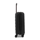 Other side view of the Hedgren Comby Grip luggage in Black, highlighting the unique front-panel handles and textured hard shell. Order Online Today