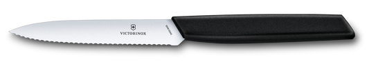 Victorinox Swiss Modern Black 10 Cm Wavy Paring Knife
