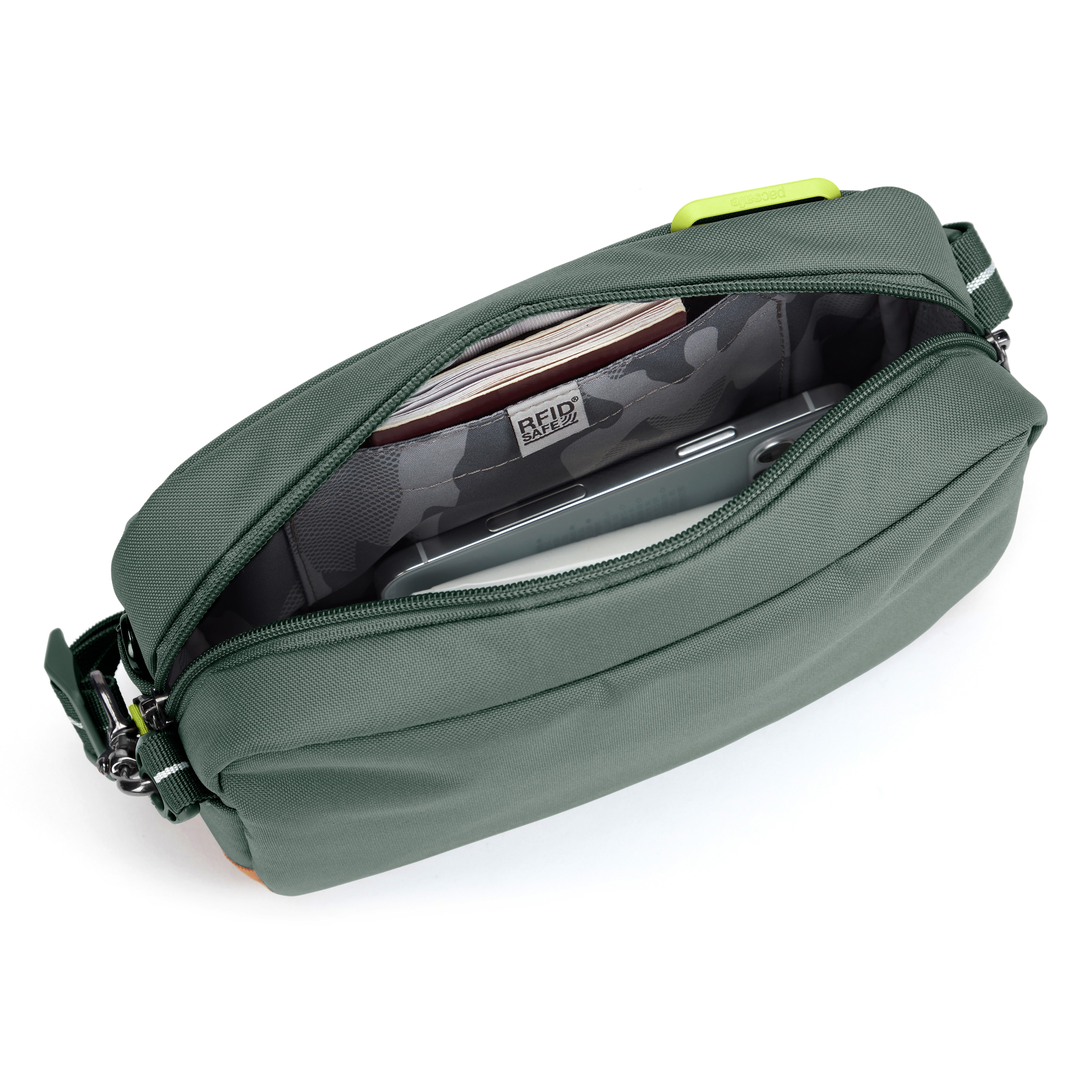 PACSAFE SPRUCE GREEN GO CROSS BODY BAG