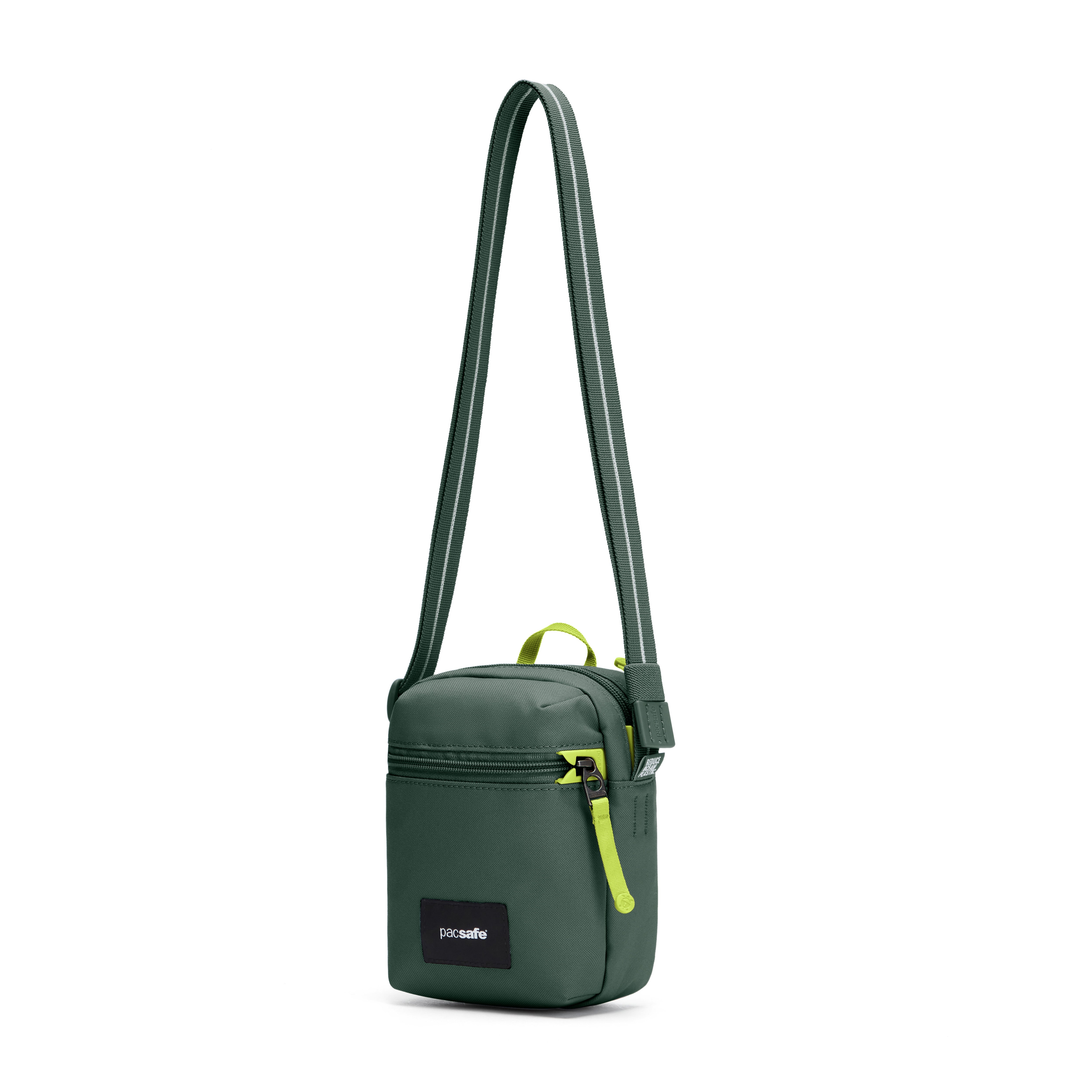 PACSAFE GO MICRO SPRUCE GREEN CROSS BODY BAG