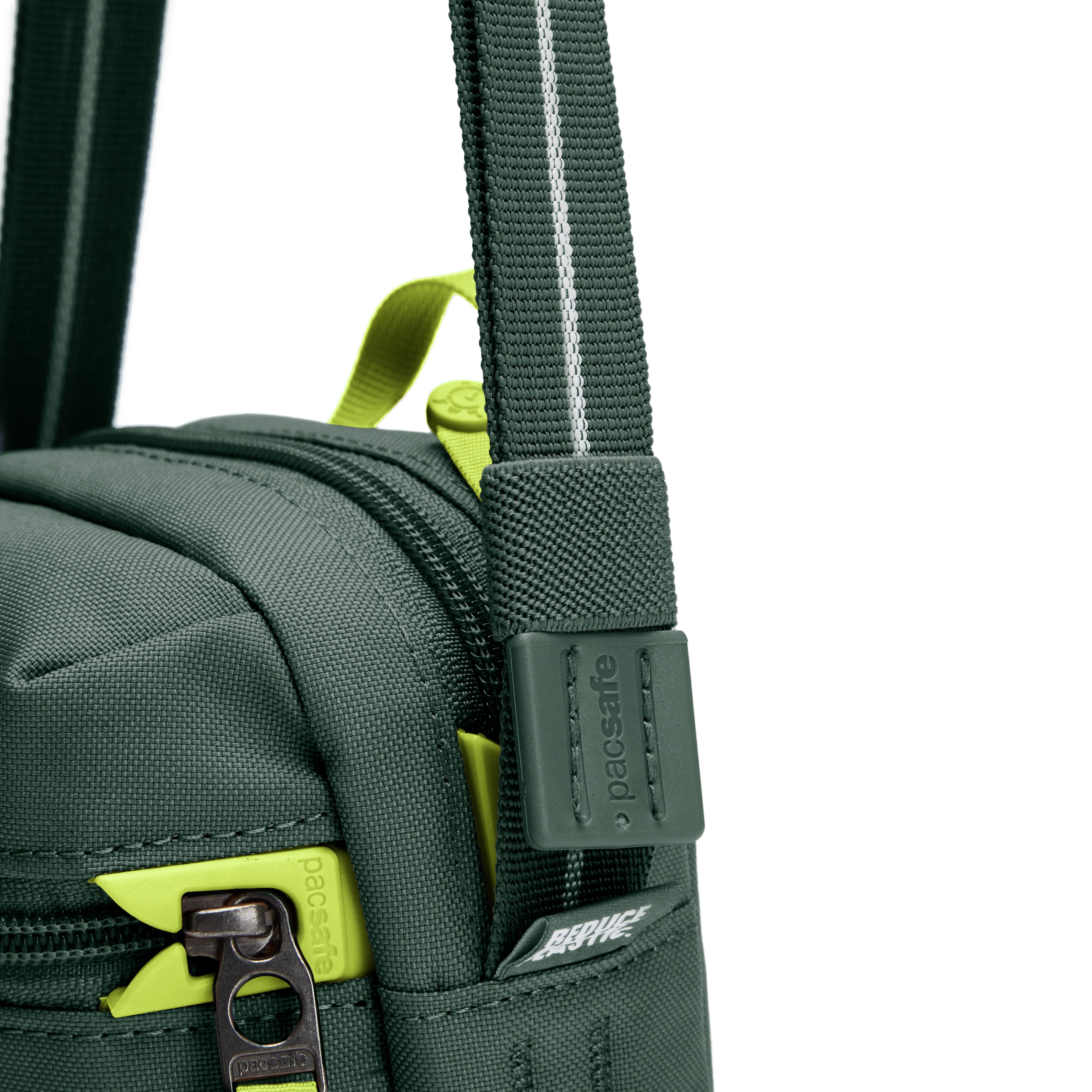 PACSAFE GO MICRO SPRUCE GREEN CROSS BODY BAG