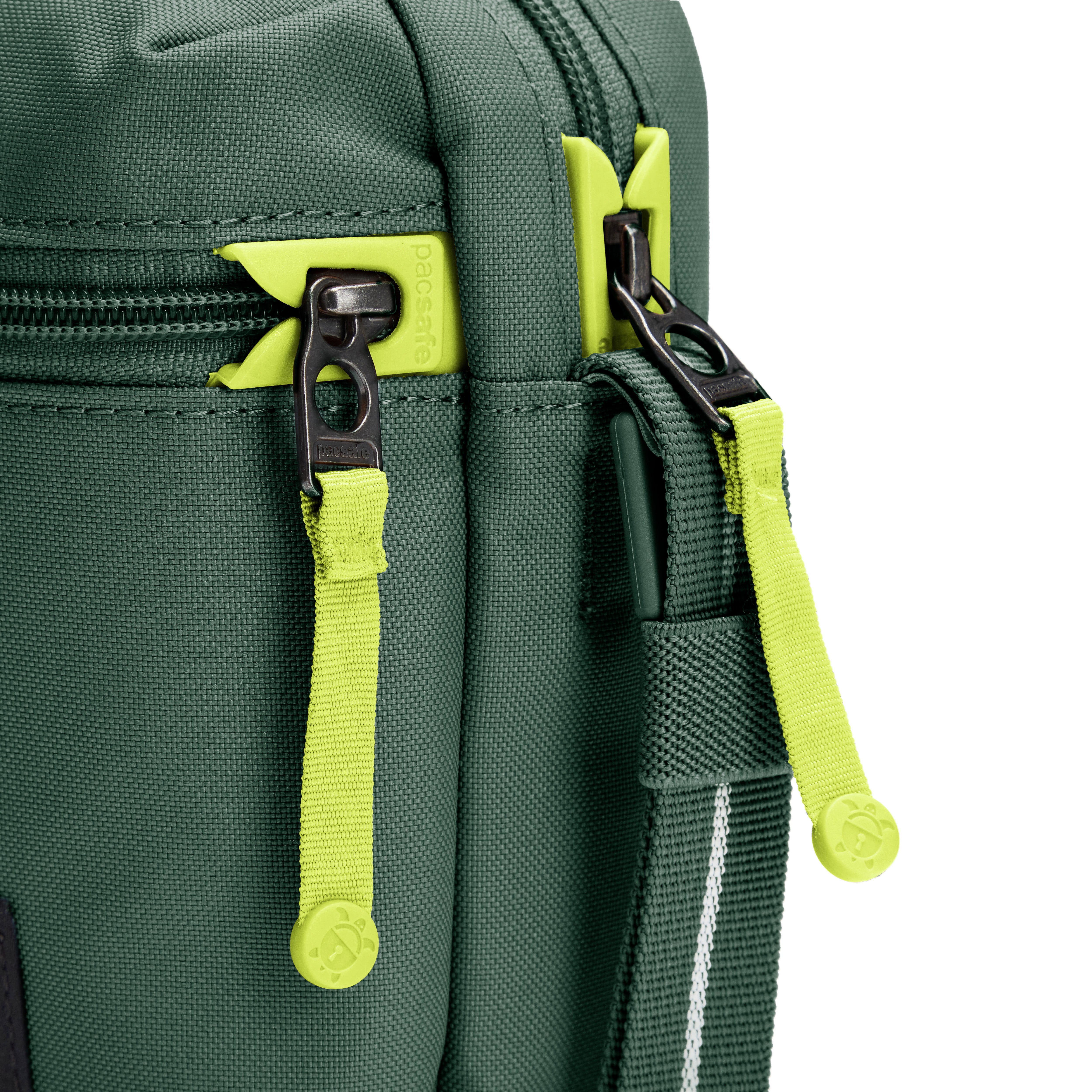PACSAFE GO MICRO SPRUCE GREEN CROSS BODY BAG