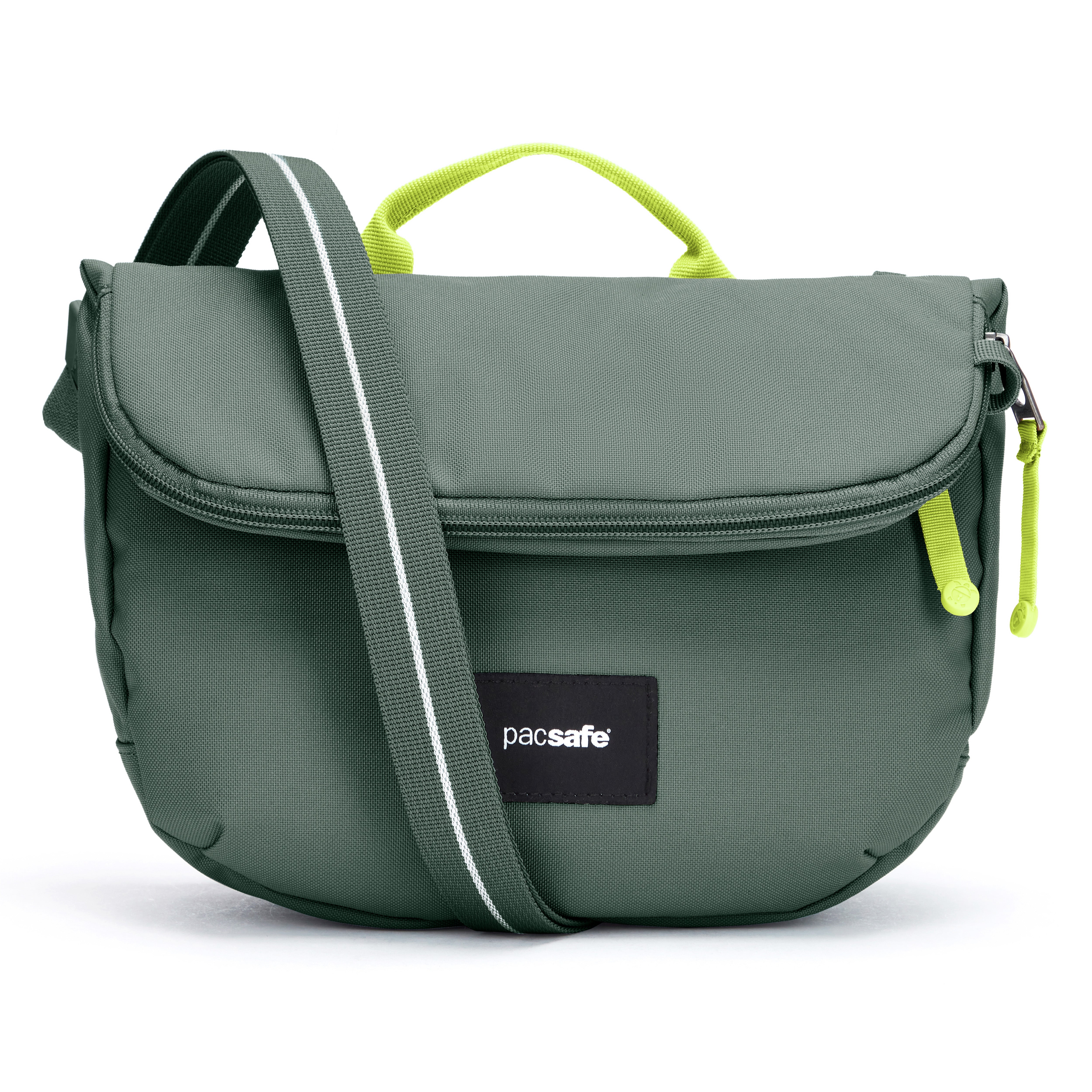 PACSAFE GO SADDLE SPRUCE GREEN CROSS BODY BAG