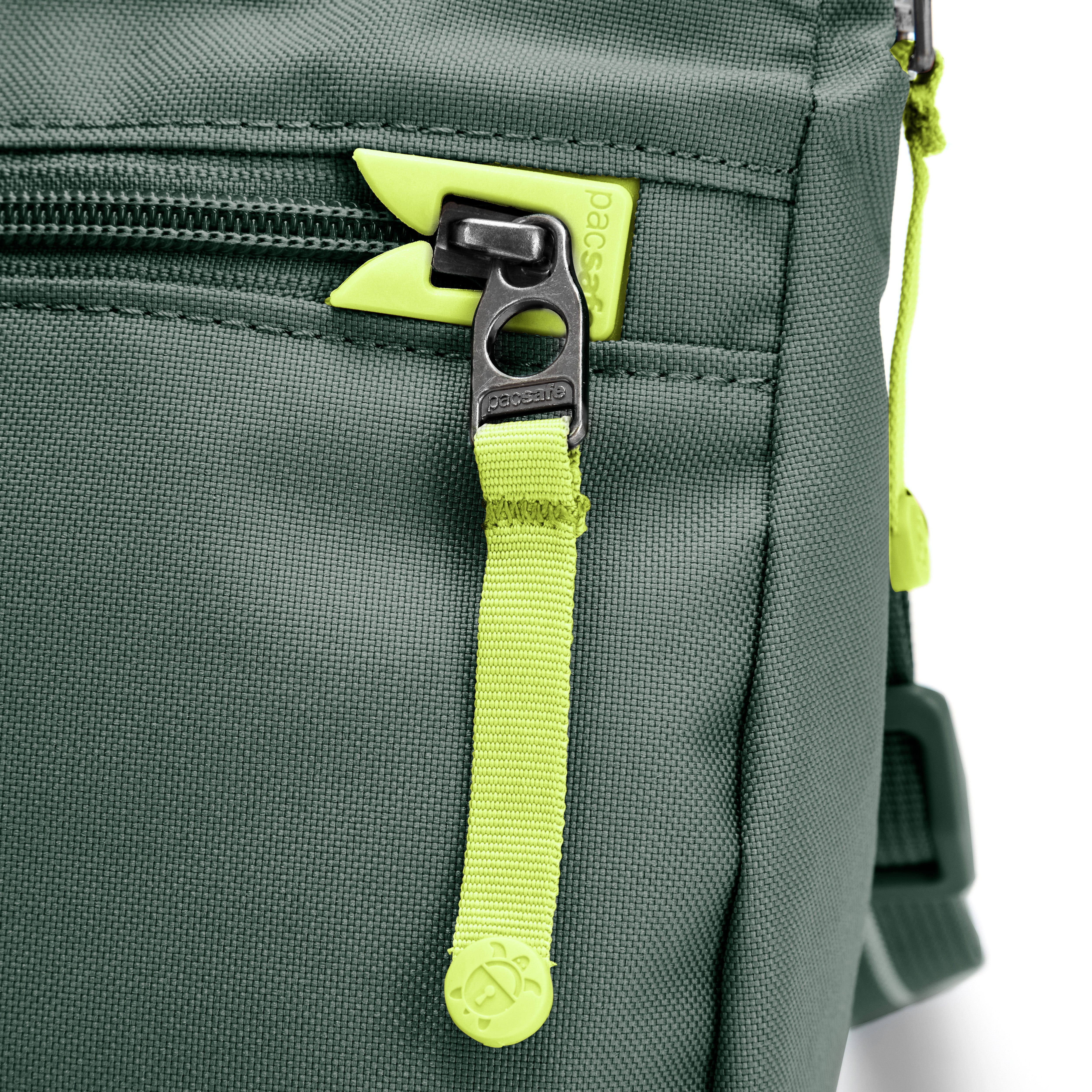 PACSAFE GO SADDLE SPRUCE GREEN CROSS BODY BAG