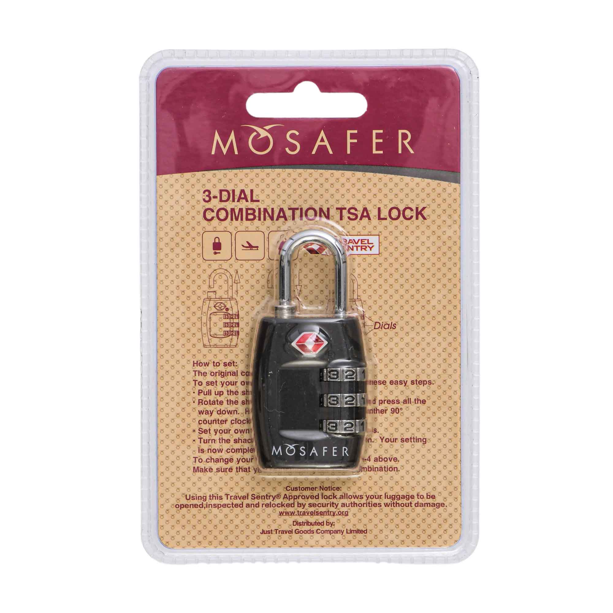 Saifer Lock Mosafer TSA Combination Lock Travel Padlock