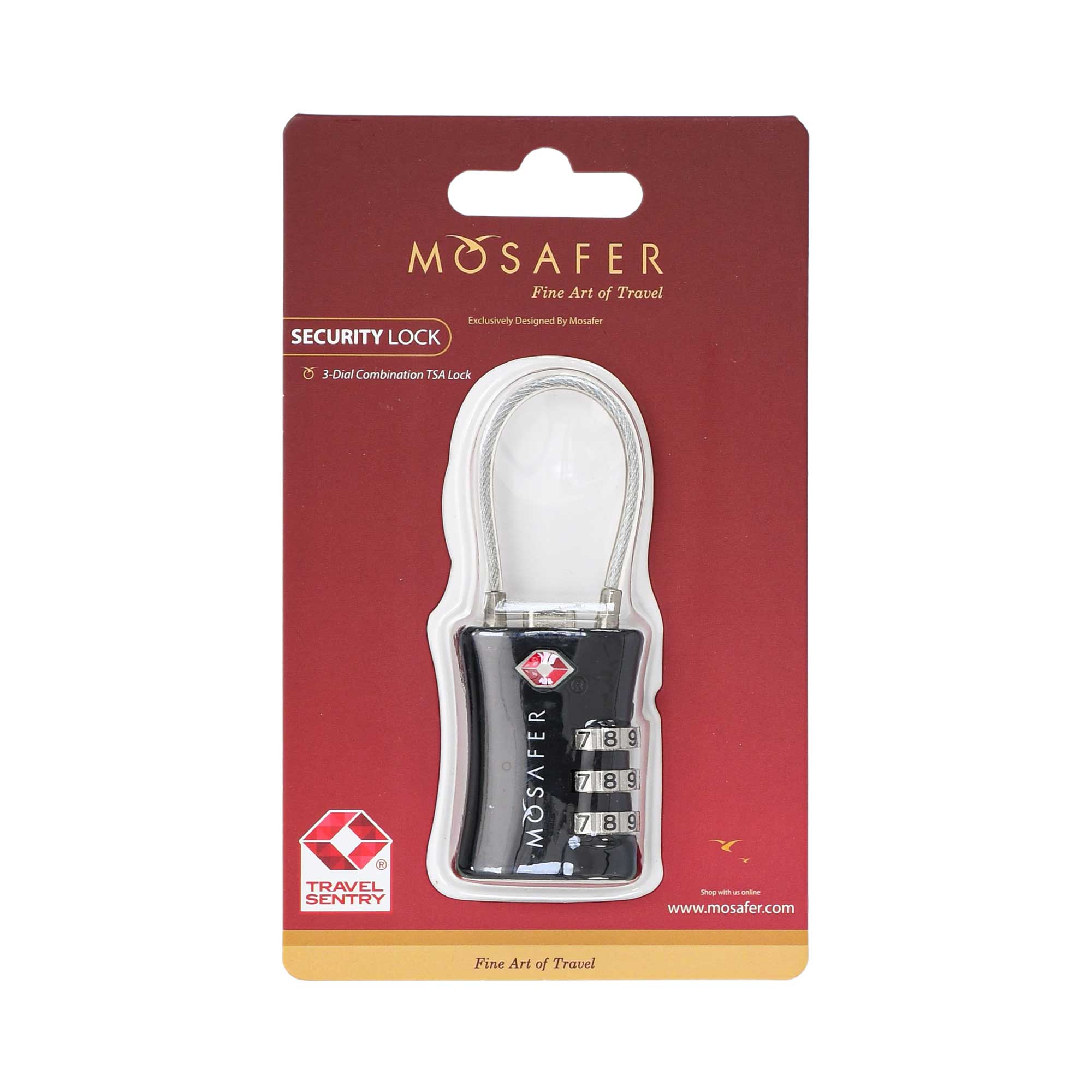 MOSAFER 3-DIAL COMBINATION TSA LOCK