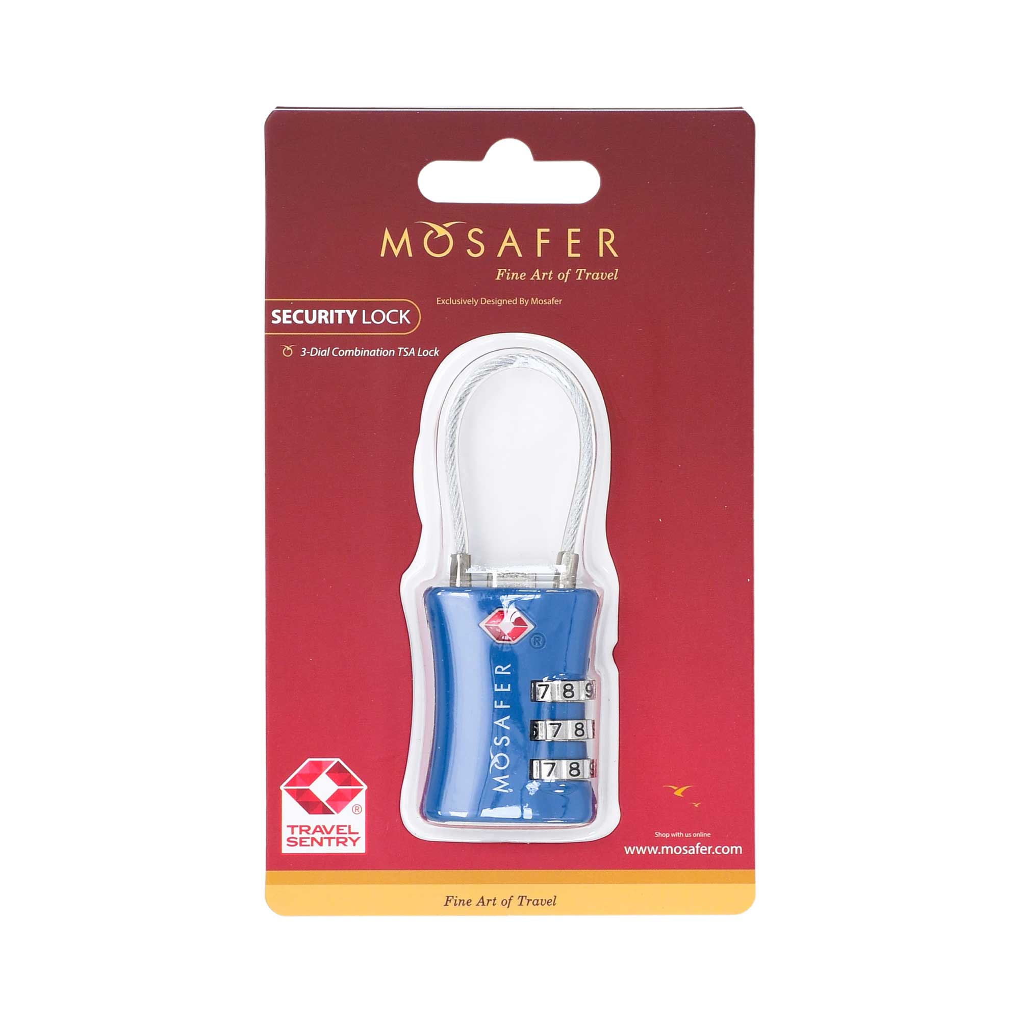 MOSAFER 3-DIAL COMBINATION TSA LOCK