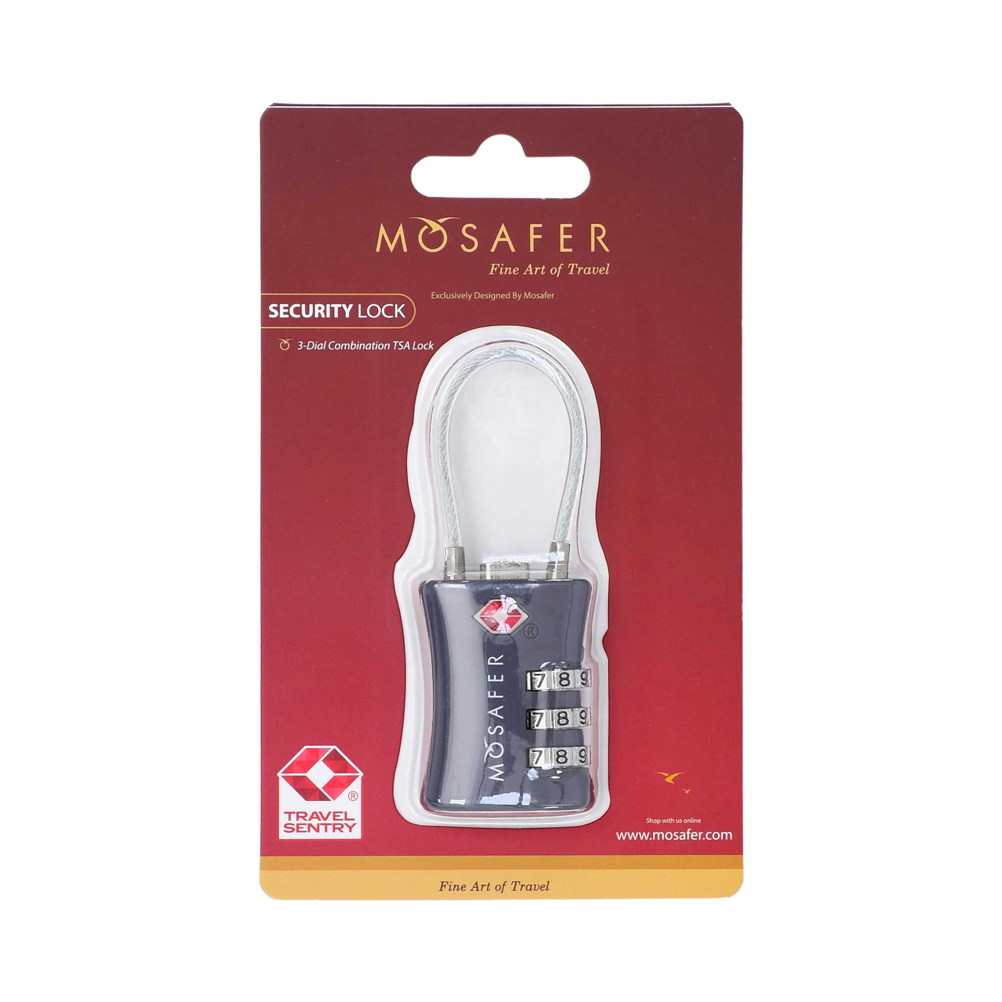 MOSAFER 3-DIAL COMBINATION TSA LOCK