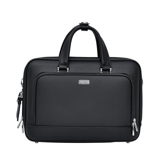 MOSAFER WELLINGTON BLACK BRIEFCASE MICROFIBER FABRIC