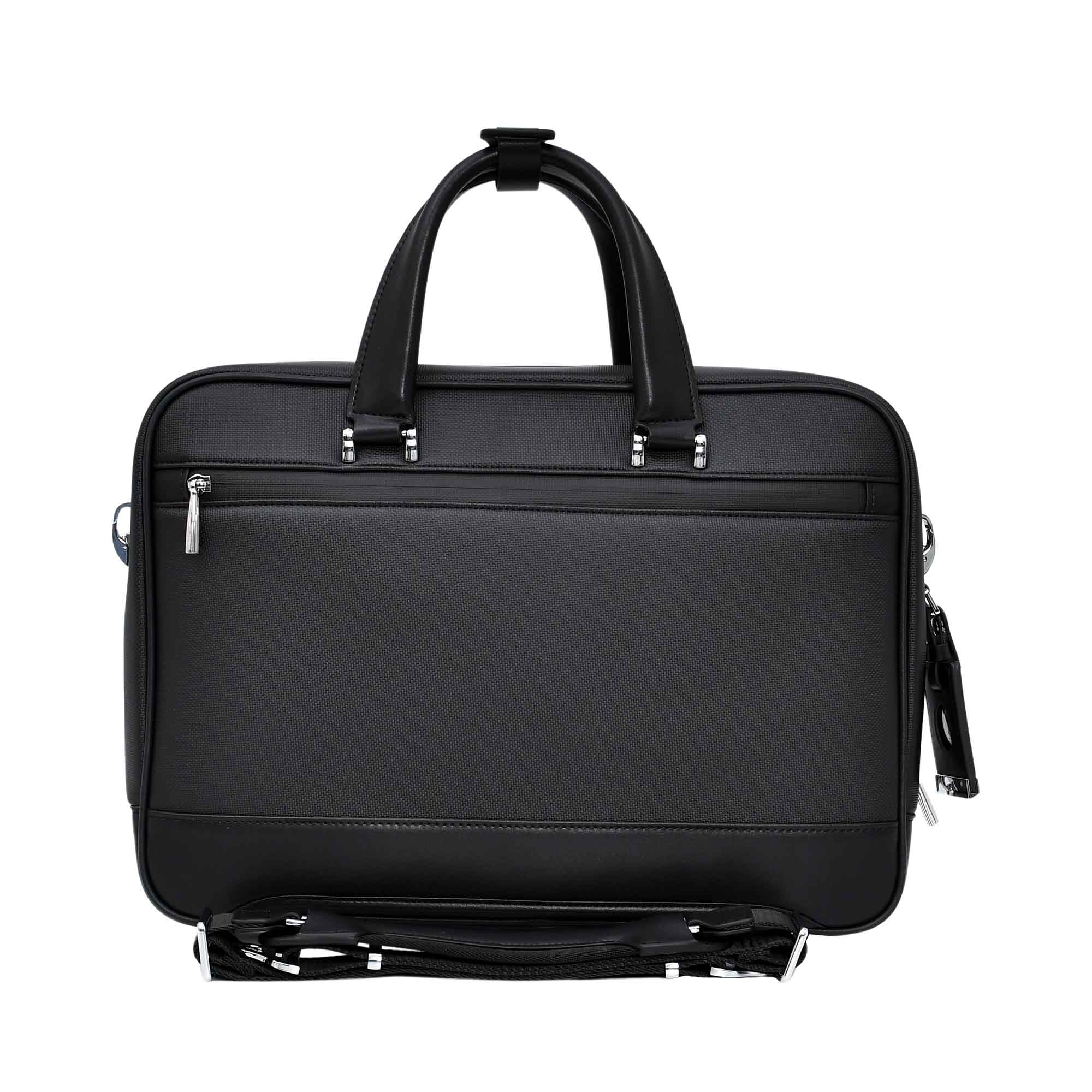 MOSAFER WELLINGTON BLACK BRIEFCASE MICROFIBER FABRIC