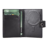 محفظة فالنتا السوداء للبطاقات الجلدية ماج سيف