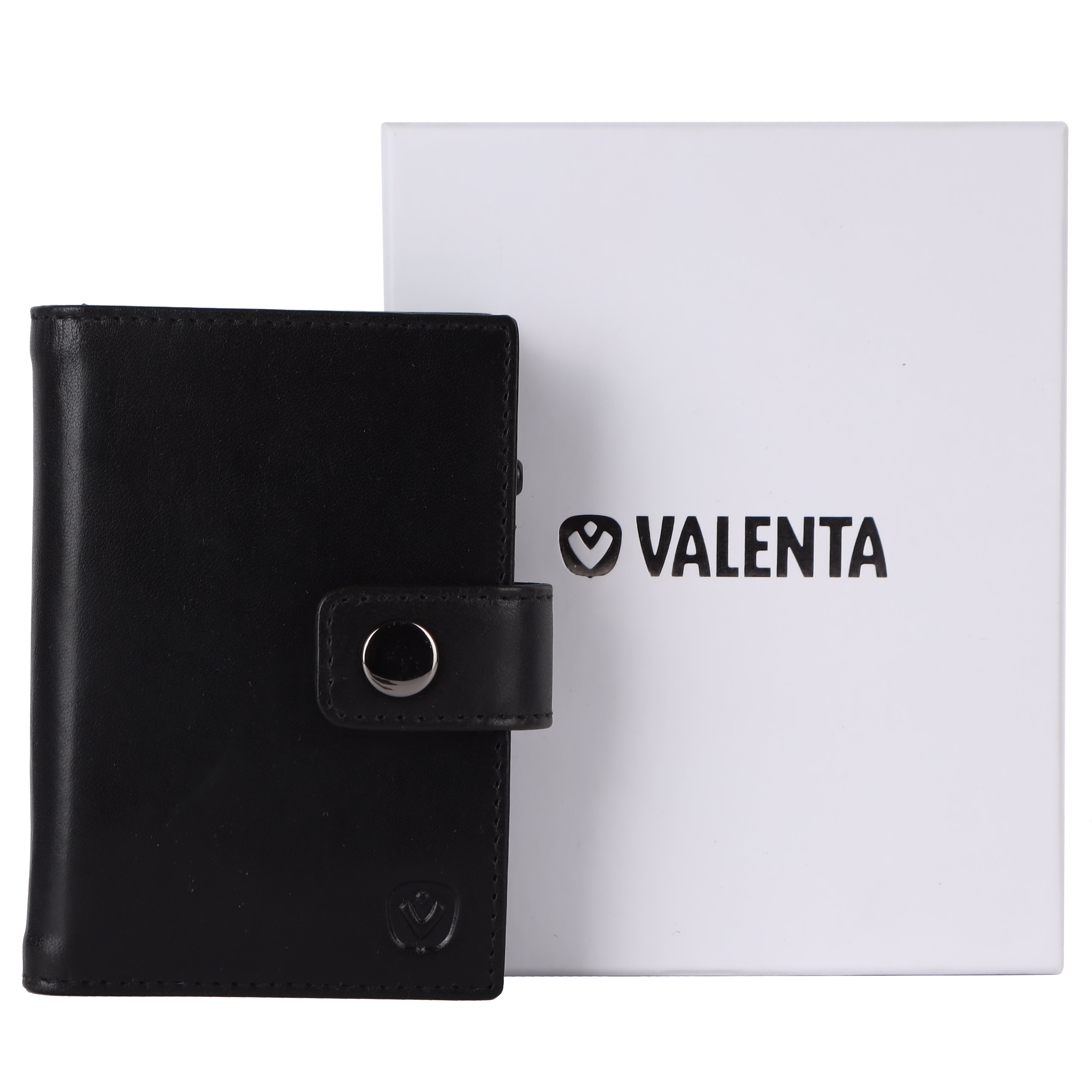 محفظة فالنتا السوداء للبطاقات الجلدية ماج سيف