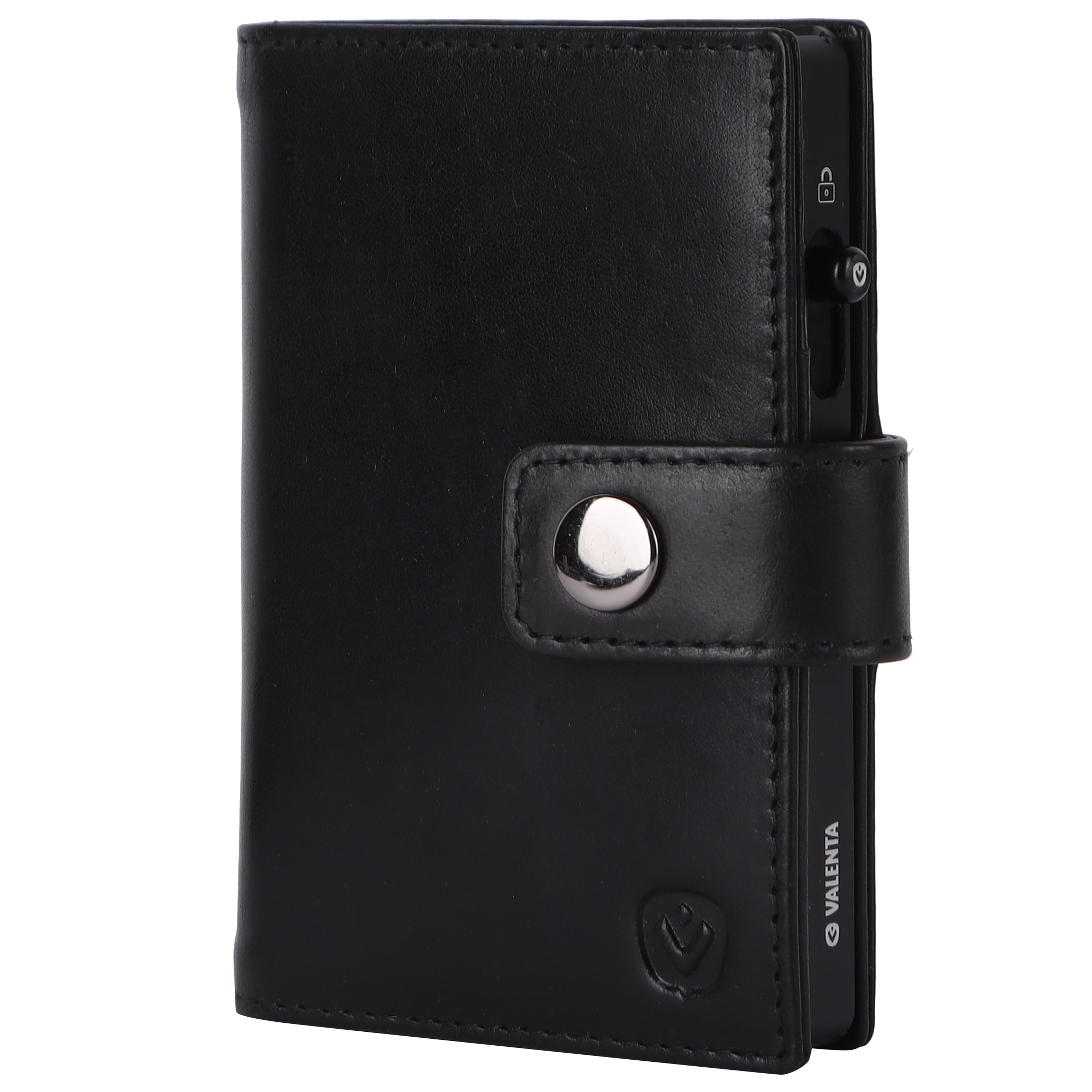 محفظة فالنتا السوداء للبطاقات الجلدية ماج سيف