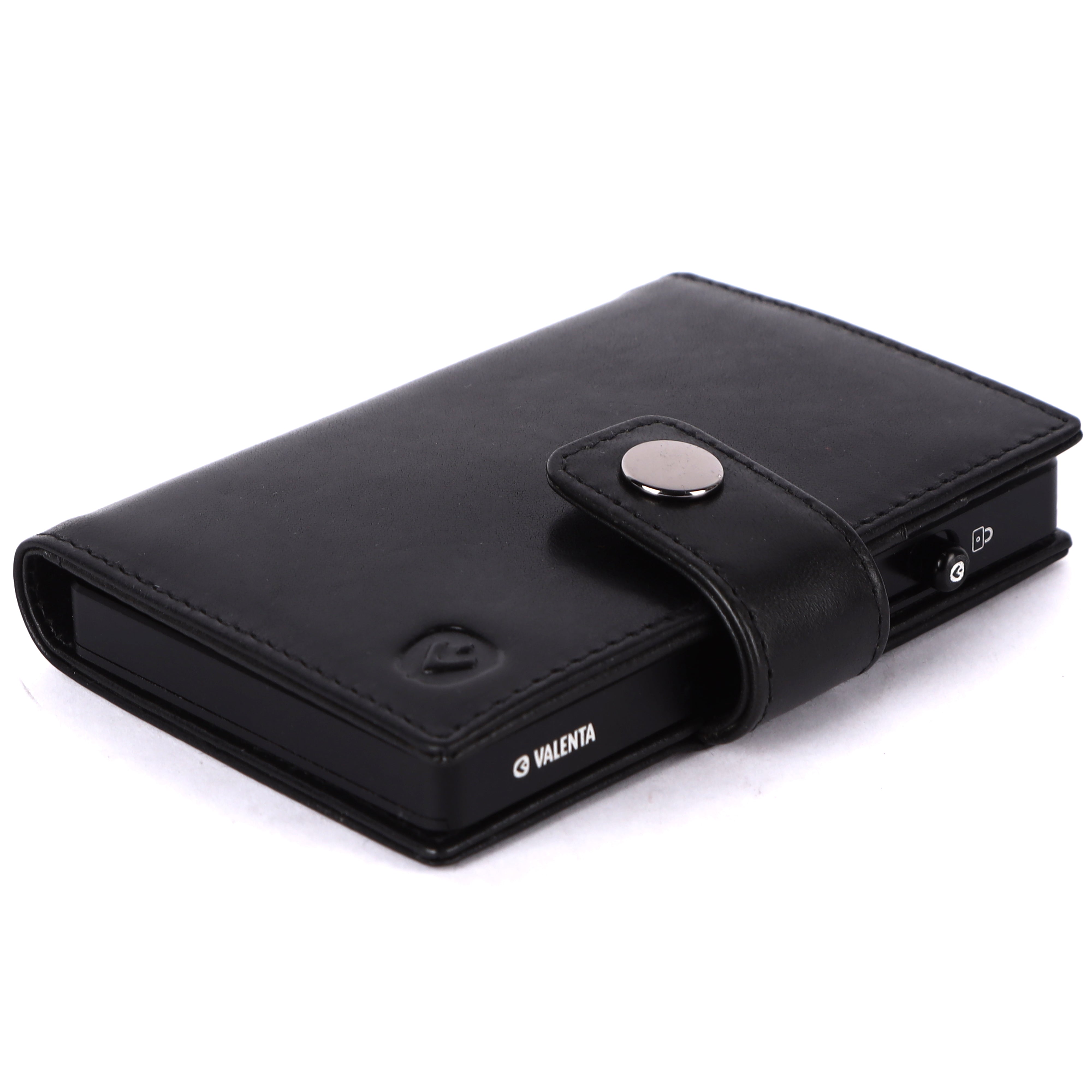 محفظة فالنتا السوداء للبطاقات الجلدية ماج سيف