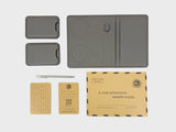 DASH GRAPHITE GREY TRAVEL PEN.BIFOLD.2X MAGHOLDERS PASSPORT JOURNAL