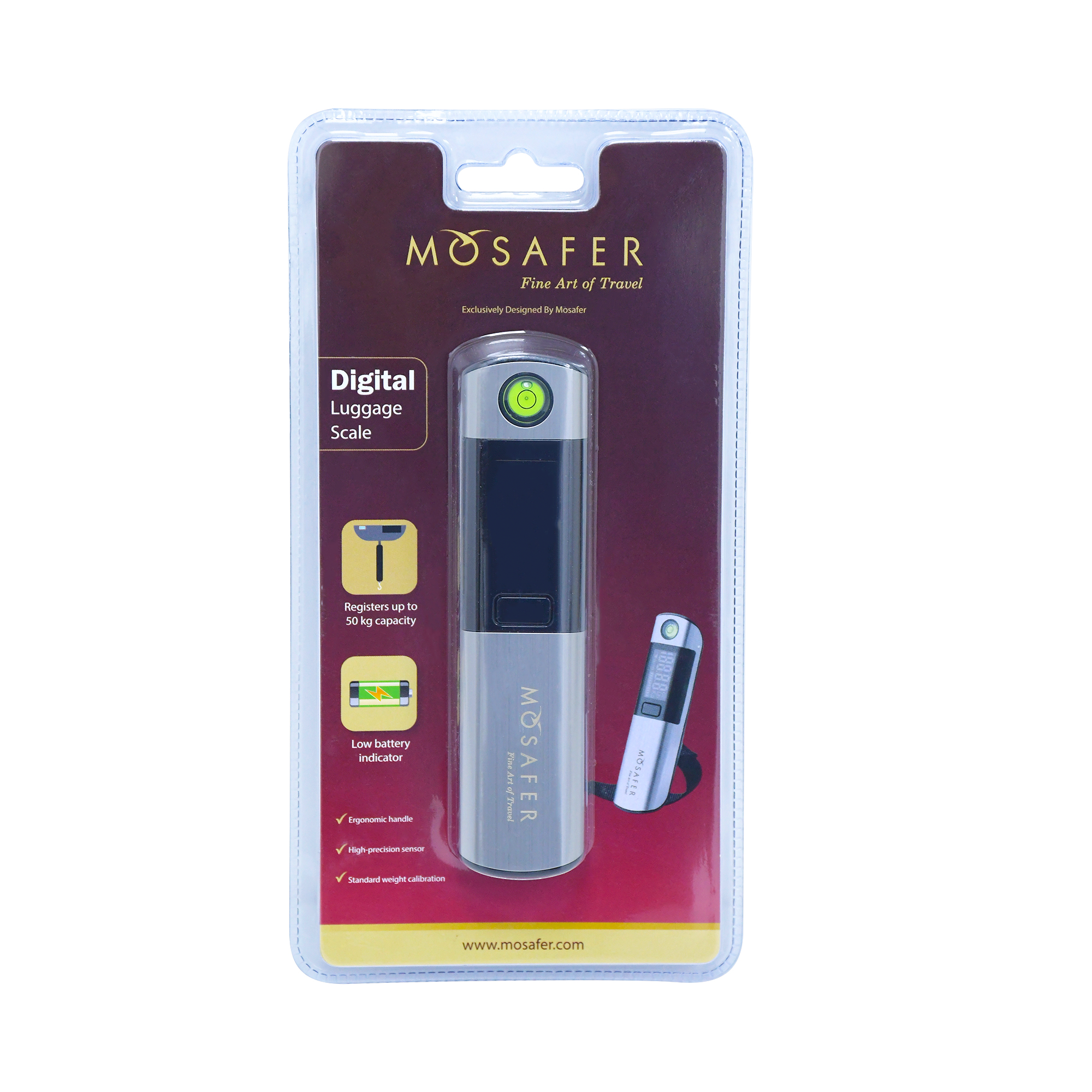 MOSAFER LUGGAGE SCALE SILVER BLACK